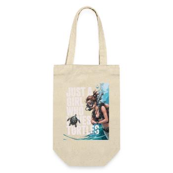 Just a girl who loves turtles - Gift Bag for Bottles - nature - Front