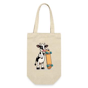 vache avec skateboard - Sac à bouteille - nature - Devant