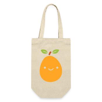 Süße Pfirsich-zu-mir-Mango - Geschenkbeutel für Flaschen - Natur - Vorne