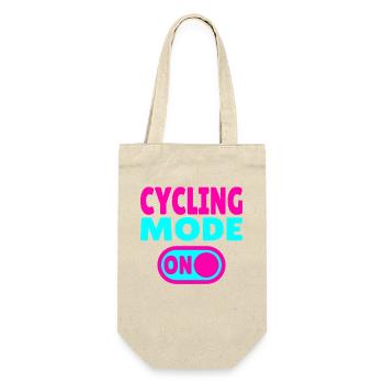 Cycling Mode ON Radsport - Geschenkbeutel für Flaschen - Natur - Vorne