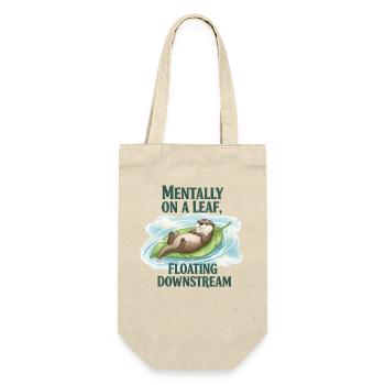 Erholung Chiller Spruch Mental Health - Geschenkbeutel für Flaschen - Natur - Vorne