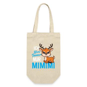 Ich Höre Immer Nur Mimimi Reh - Geschenkbeutel für Flaschen - Natur - Vorne