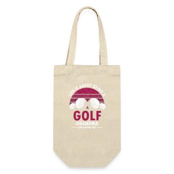Life Is About Being a Fun Golf Grandma Retro - Gift Bag for Bottles - nature - Front