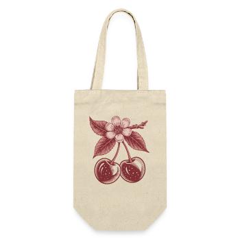 Illustration vintage rétro de cerisiers et de fleurs d'oho - Sac à bouteille - nature - Devant