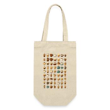 Various coffee drinks illustration - Gift Bag for Bottles - nature - Front