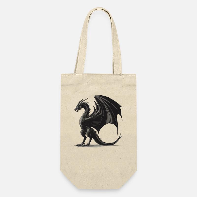 Drachen Drache - Geschenkbeutel für Flaschen - Natur