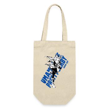 Manga-Heldin mit dynamischem Stil - Geschenkbeutel für Flaschen - Natur - Vorne