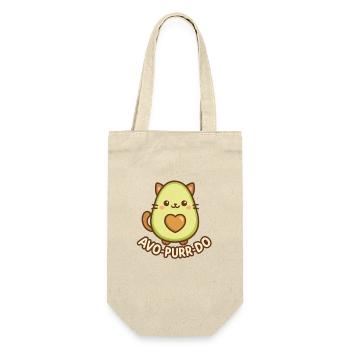 Cute avocado cat squirrel with heart - Gift Bag for Bottles - nature - Front