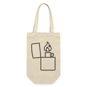 Vintage Lighter Line Icon - Gift Bag for Bottles - nature - Front