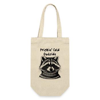 Frickin Cold Outside Raccoon - Gift Bag for Bottles - nature - Front