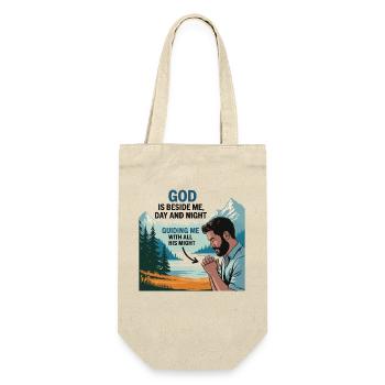 Faith and prayer – God is with me - Gift Bag for Bottles - nature - Front