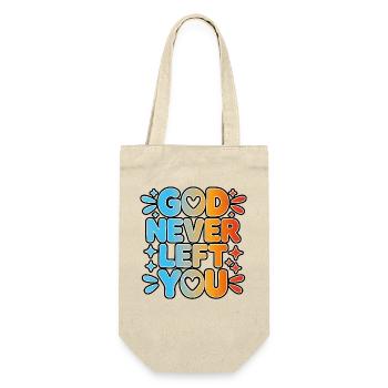 God Never Left You Design - Geschenkbeutel für Flaschen - Natur - Vorne
