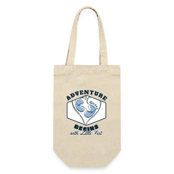Adventure Begins with Little Feet Birth Gift - Gift Bag for Bottles - nature - Front