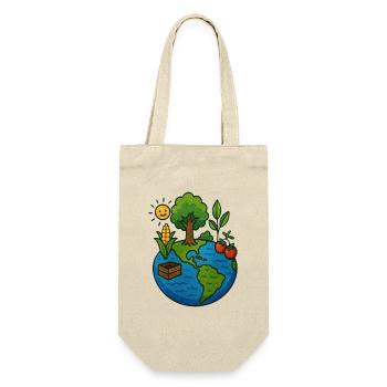Natural earth with plants and sun - Gift Bag for Bottles - nature - Front