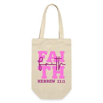 Faith Glaube Hoffnung Jesus Christliches Design - Geschenkbeutel für Flaschen - Natur - Vorne