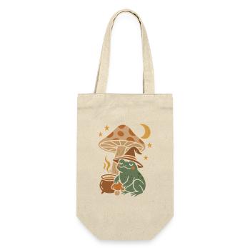 Fairytale magic toad with mushroom &amp; moon - Gift Bag for Bottles - nature - Front