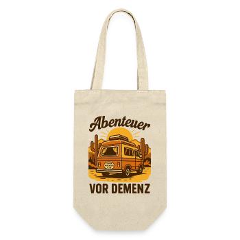 Abenteuer Vor Demenz Camping Camper Senioren Humor - Geschenkbeutel für Flaschen - Natur - Vorne