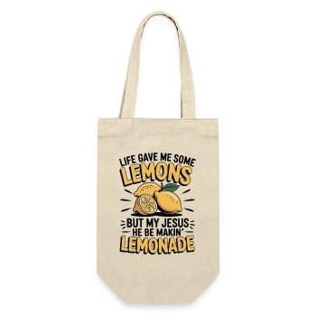 La vie donne des citrons Jésus fait de la limonade en disant - Sac à bouteille - nature - Devant