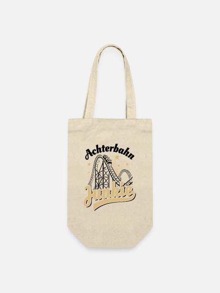 Achterbahn Junkie - Freizeitpark - Looping - Geschenkbeutel für Flaschen - Natur