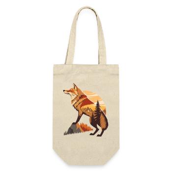 Wald Landschaft mit Fuchs Natur Fuchs Tiere  - Geschenkbeutel für Flaschen - Natur - Vorne