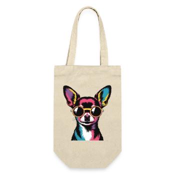Colorful Chihuahua with Sunglasses - Gift Bag for Bottles - nature - Front