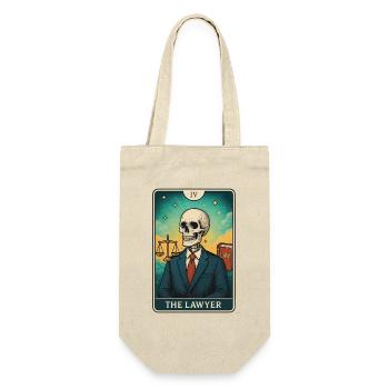 Skull Lawyer Illustration - Gift Bag for Bottles - nature - Front