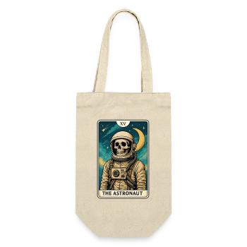 Astronaut mit Totenkopf und Sternenhimmel - Geschenkbeutel für Flaschen - Natur - Vorne