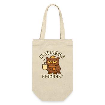 Hoo Needs Coffee? – Funny Owl - Gift Bag for Bottles - nature - Front