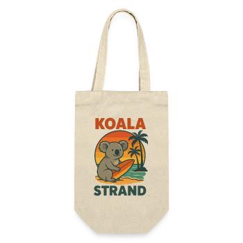 Koala Surfing Sonntagsurlaub Strand Urlaub Retro - Geschenkbeutel für Flaschen - Natur - Vorne
