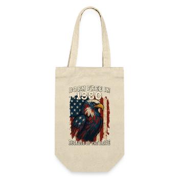 Né libre en 1980 - Millésime 45 ans de rouge, - Sac à bouteille - nature - Devant