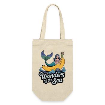 Mermaid and Banana Sea Adventure Illustration - Gift Bag for Bottles - nature - Front