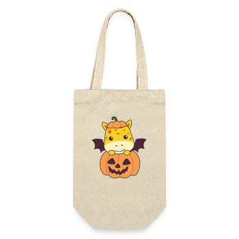 Giraffe Happy Halloween Pumpkin Bat Costume - Gift Bag for Bottles - nature - Front