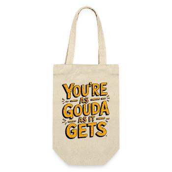 Gouda Cheese Pun  - Gift Bag for Bottles - nature - Front
