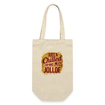 Un homme décontracté qui aime le jollof et la cuisine africaine amusante - Sac à bouteille - nature - Devant