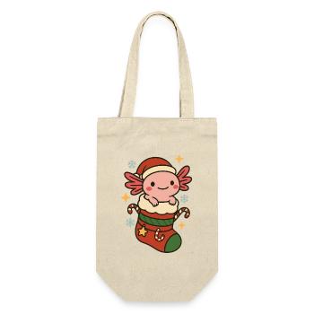 Axolotl Christmas – Mignon en chaussettes 🧦 - Sac à bouteille - nature - Devant