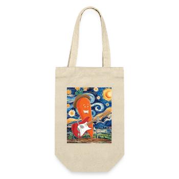 Carrot in the sea of stars with guitar - Gift Bag for Bottles - nature - Front