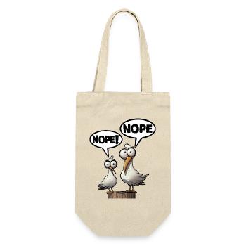 Mouettes humoristiques avec des mots sans signification - Sac à bouteille - nature - Devant