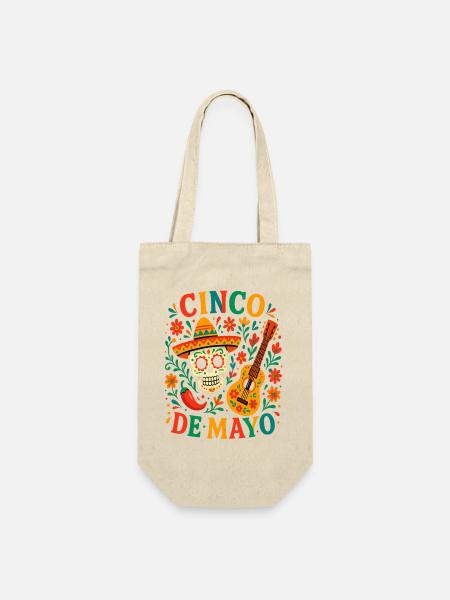 Cinco de Mayo Fiesta Sombrero Mexiko Feiern - Geschenkbeutel für Flaschen - Natur