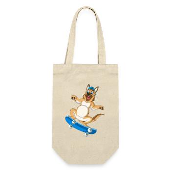 Skateboarding German Shepherd - Gift Bag for Bottles - nature - Front