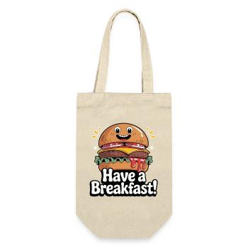 Whimsical Hamburger with Smile and Text - Gift Bag for Bottles - nature - Front