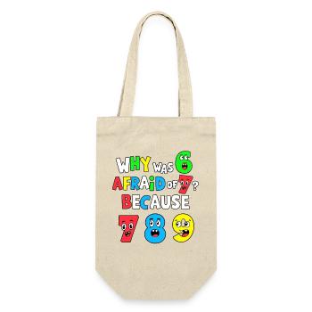 Motifs fantaisistes et colorés de l'alphabet et des chiffres - Sac à bouteille - nature - Devant