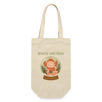 Merry Loti-Mas Axolotl Snow Globe - Gift Bag for Bottles - nature - Front