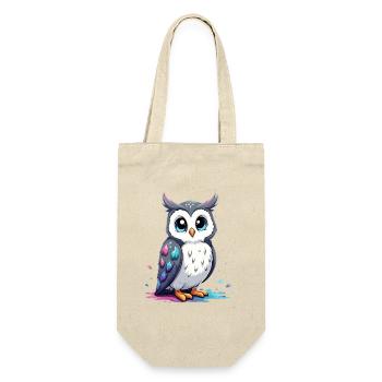 Cute Manga Owl Art for Kids - Gift Bag for Bottles - nature - Front