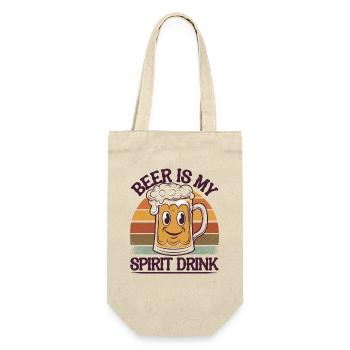 La bière est mon spiritueux boire Illustration amusante - Sac à bouteille - nature - Devant