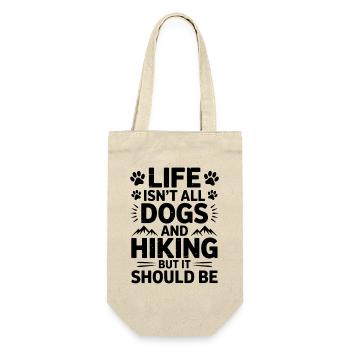Wandern Spruch Hunde Berge Wandern Geschenk - Geschenkbeutel für Flaschen - Natur - Vorne