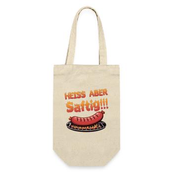 Saucisse grillée chaude mais juteuse au design amusant - Sac à bouteille - nature - Devant