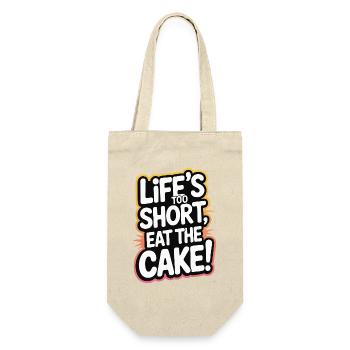 Life's Too Short Eat the Cake Design - Gift Bag for Bottles - nature - Front