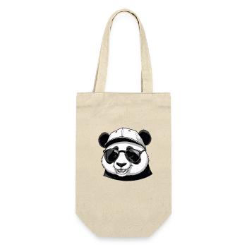 Dessin animé cool d'un panda avec des lunettes de soleil - Sac à bouteille - nature - Devant