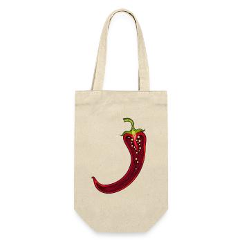 Chili Chili Pepper Costume Hot Pepper - Gift Bag for Bottles - nature - Front