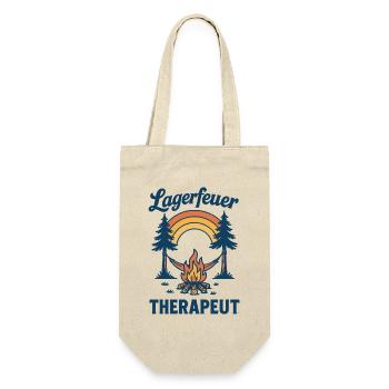 Campfire Therapist Camper Design for Camping - Gift Bag for Bottles - nature - Front